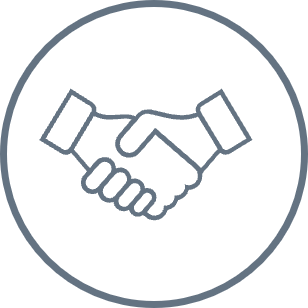 Icon showing hand-shake